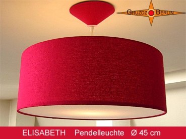 Pendant light red ELISABETH Ø45 cm pendant lamp diffuser silk lamp