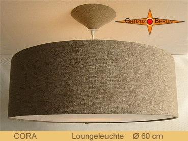 Hängelampe aus Leinen CORA Ø60 cm Pendellampe Leinen