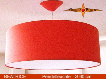 Hängelampe orange BEATRICE Ø60 cm Pendellampe mit Diffusor