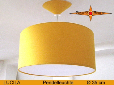 Gelbe Hängelampe LUCILA Ø35cm Leuchte mit Diffusor sonnengelb
