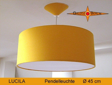 Yellow hanging lamp LUCILA Ø45 cm pendant lamp with diffuser