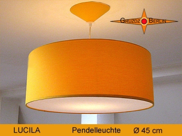 Yellow hanging lamp LUCILA Ø45 cm pendant lamp with diffuser