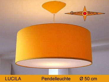 Yellow hanging lamp LUCILA Ø50 cm pendant lamp with diffuser