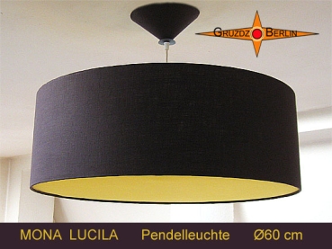 Lounge lamp MONA LUCILA Ø 60 cm pendant lamp with yellow diffuser