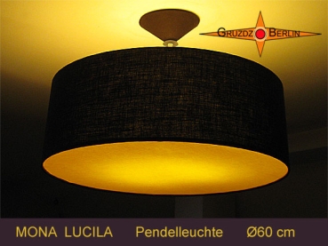 Lounge lamp MONA LUCILA Ø 60 cm pendant lamp with yellow diffuser