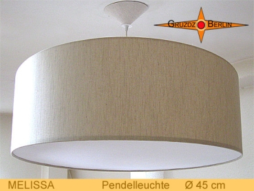 Leinenlampe mit Diffusor MELISSA Ø45 cm Pendellampe Bauernleinen Natur mit Diffusor