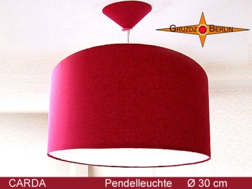 Red pendant lamp CARDA Ø30 cm hanging lamp burgundy