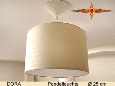 Kleine Pendelleuchte beige DORA Ø25 cm Hängelampe Diffusor