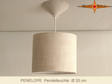 Hängelampe aus Leinen PENELOPE D 30 cm mit Diffusor