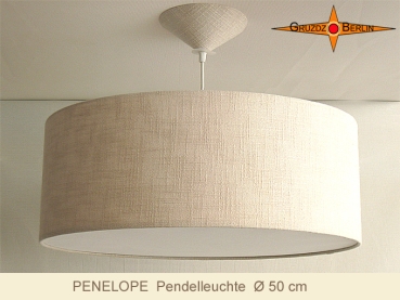 Loungeleuchte aus Leinen PENELOPE D 50 cm mit Diffusor