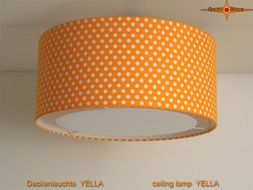 Gelbe Deckenlampe mit Punkten YELLA Ø45 cm