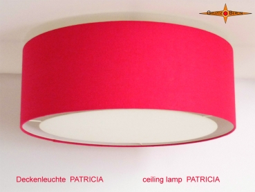 Kleine rote Deckenlampe PATRICIA Ø40 cm Deckenleuchte mit Diffusor