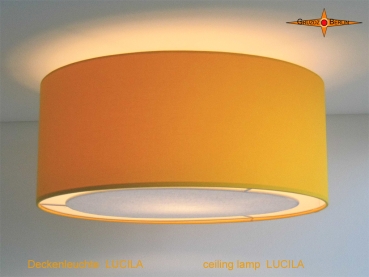 Yellow ceiling light LUCILA Ø60 cm ceiling lamp with diffuser