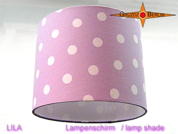 Lamp shade LILA Ø 25 cm dots on violet kids lamp