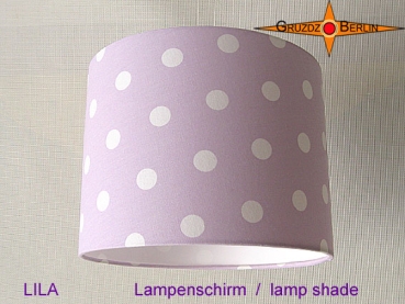 Lamp shade LILA Ø 25 cm dots on violet kids lamp