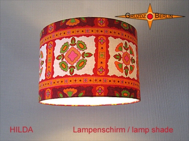 Vintage lampshade HILDA Ø30 cm Pril check retro design 70s