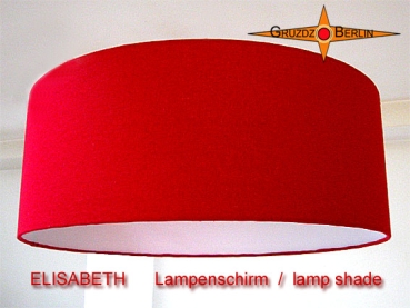 Roter Lampenschirm ELISABETH Ø45 cm Seidenlampenschirm