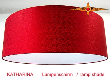 Roter Lampenschirm KATHARINA Ø60 cm Seide Jacquard rot