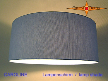 Blauer Lampenschirm CAROLINE Ø45 cm Leinenlampe blau
