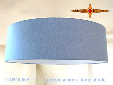 Lampenschirm CAROLINE Ø 70 cm Leinen KLassik Blau