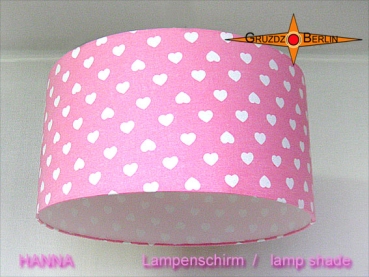 Rosa Lampenschirm HANNA Ø40 cm Herzlampe Kinderlampe