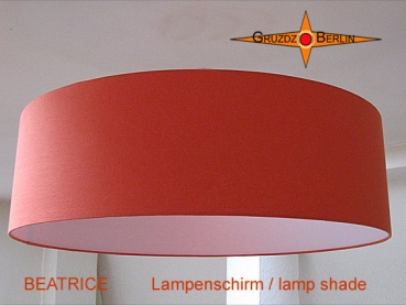 Lampenschirm orange BEATRICE Ø70cm Leinen Lampenschirm