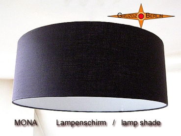 Dunkelbrauner Lampenschirm MONA Ø45cm Leinenlampe dunkel braun