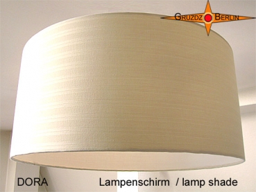 Lampenschirm beige DORA Ø40 cm Streifenlampe Jacquard beige