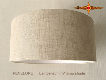 Lampenschirm rund Naturleinen PENELOPE D 40 cm