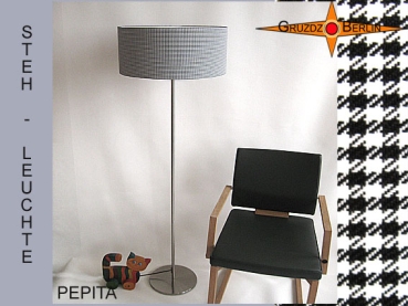 Floor lamp PEPITA h 155 cm classic fabric pattern