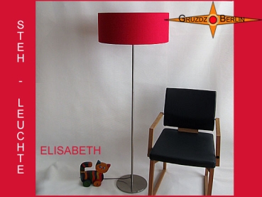 Red silk floor lamp ELISABETH Red floor lamp