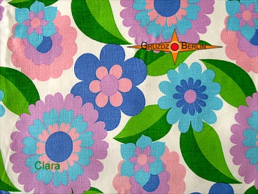 Vintage Table lamp CLARA retro design flowers 70s