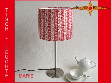Kleine Tischlampe MARIE aus Vintage Stoff mit Streifen