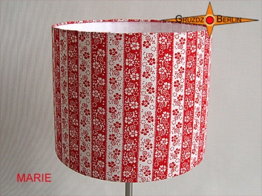 Kleine Tischlampe MARIE aus Vintage Stoff mit Streifen