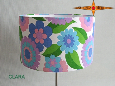 Vintage Table lamp CLARA retro design flowers 70s