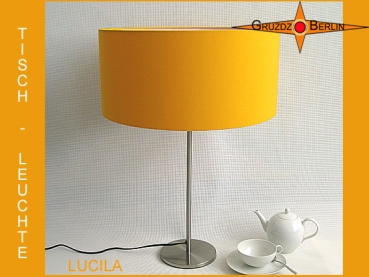 Yellow table lamp LUCILA Sun yellow table lamp