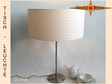 Beige Tischlampe mit Streifen DORA Tischleuchte