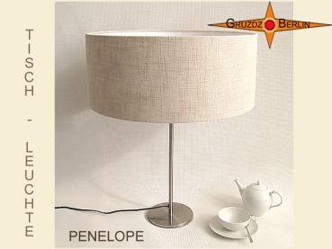 Natural colored table lamp linen PENELOPE