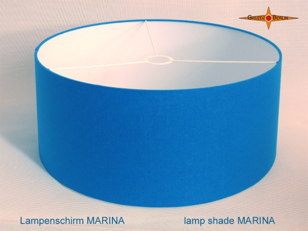 Blauer Lampenschirm MARINA Ø40 cm azurblauer Lampenschirm