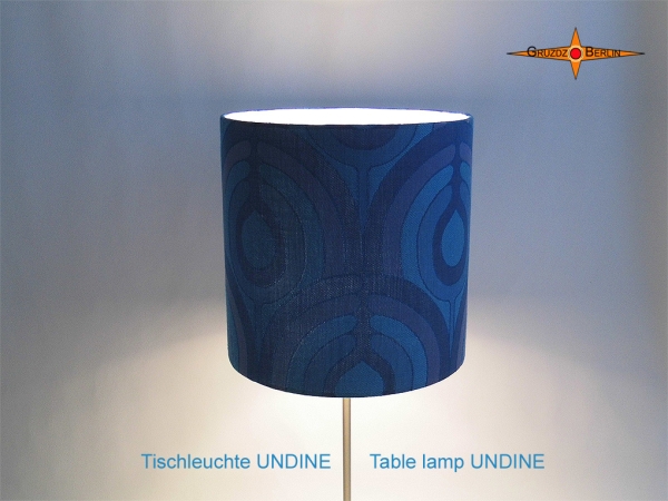 Blue Vintage table lamp UNDINE and table lamp in Panton style