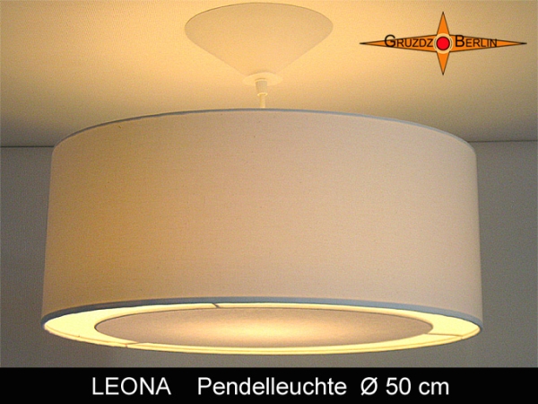 Hängelampe mit Diffusor LEONA Ø50 cm Leuchte cremefarben