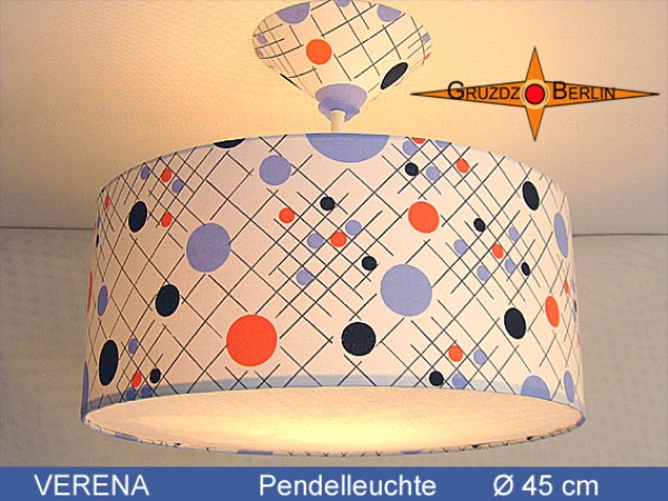 Lamp VERENA Ø 45 cm, pendant lamp with diffuser and canopy, 70s
