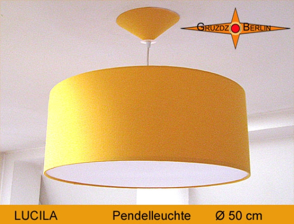 Gelbe Hängelampe LUCILA Ø50 cm Pendellampe mit Diffusor