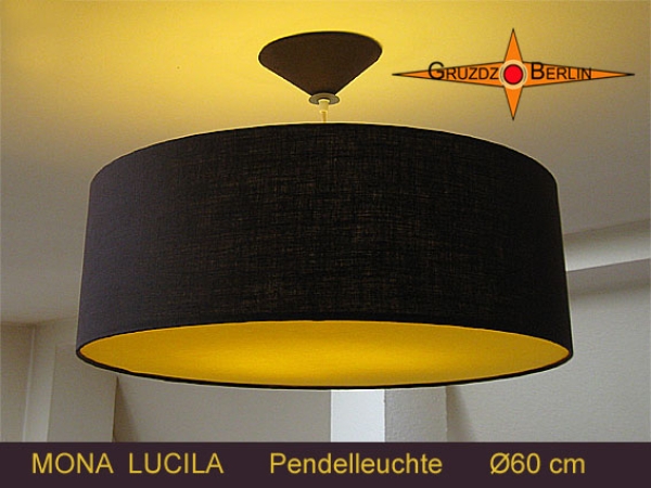 Lounge lamp MONA LUCILA Ø 60 cm pendant lamp with yellow diffuser
