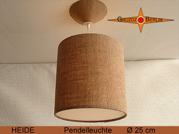 Kleine Pendellampe aus Jute HEIDE Ø25 cm Jute Hängelampe