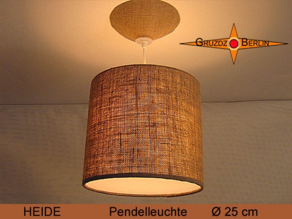 Kleine Pendellampe aus Jute HEIDE Ø25 cm Jute Hängelampe