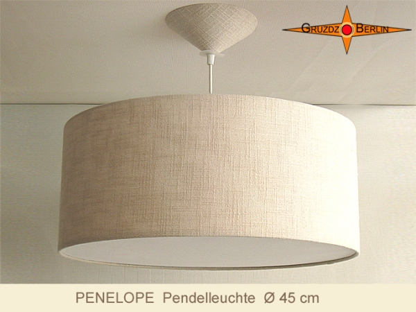 Pendelleuchte mit Diffusor PENELOPE D 45 cm Naturleinen