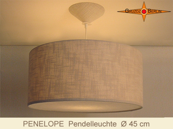 Pendelleuchte mit Diffusor PENELOPE D 45 cm Naturleinen