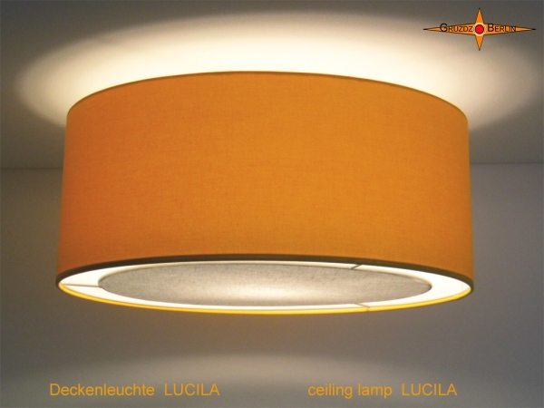 Gelbe Deckenleuchte LUCILA Ø60 cm Deckenlampe mit Diffusor