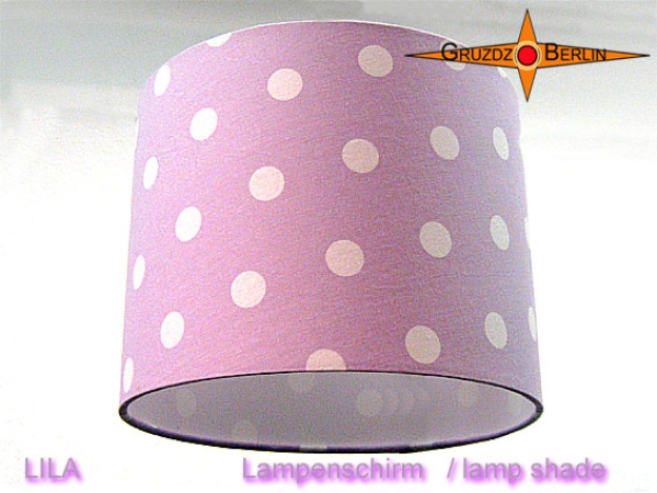 Lamp shade LILA Ø 25 cm dots on violet kids lamp